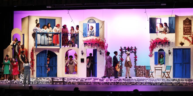 Dress rehearsal for the Brockton High School Drama Club's production of "Mamma Mia!" on Thursday, May 11, 2023. The shows are at 7:30 p.m. Friday and Saturday, May 12-13, and at 6 p.m. on Sunday, May 14.
