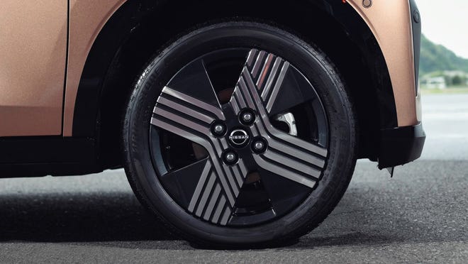 The wheels of the 2024 Nissan Sakura